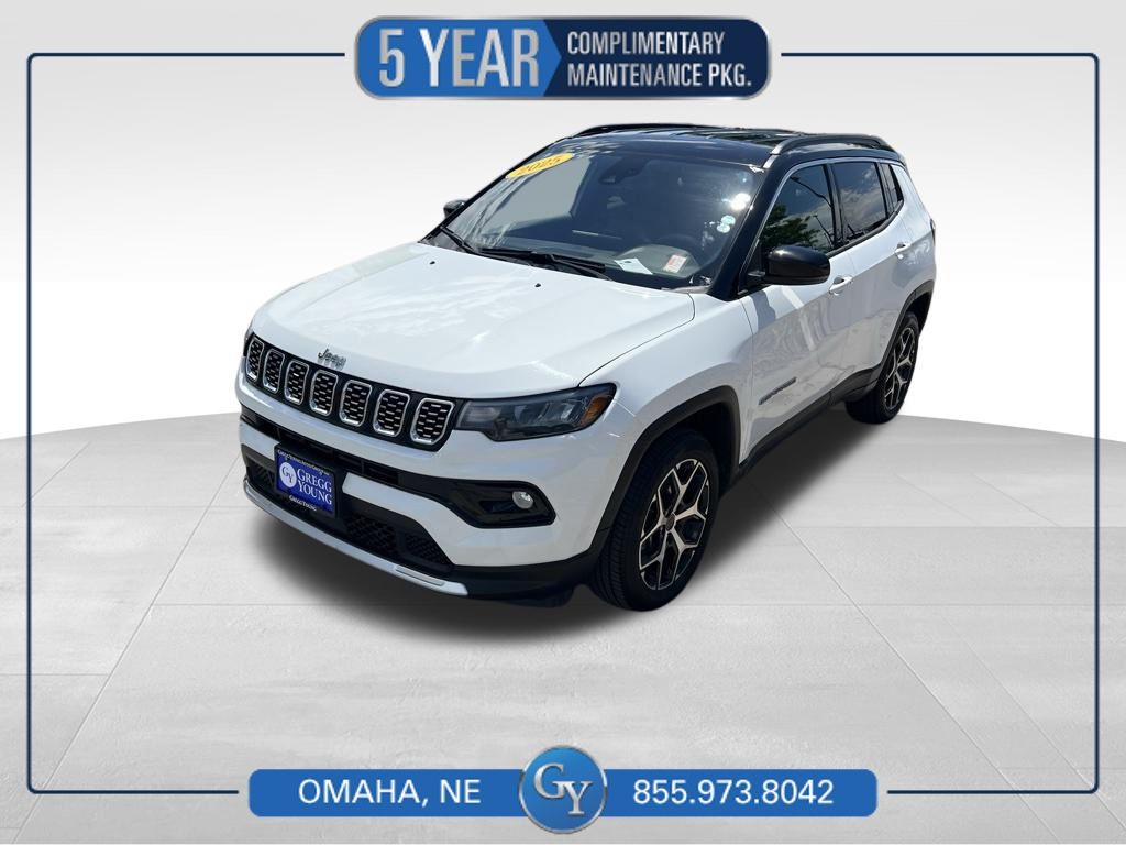 Bright White Clearcoat 2025 Jeep Compass SUV / Crossover Four-Wheel Drive 8-Speed Automatic