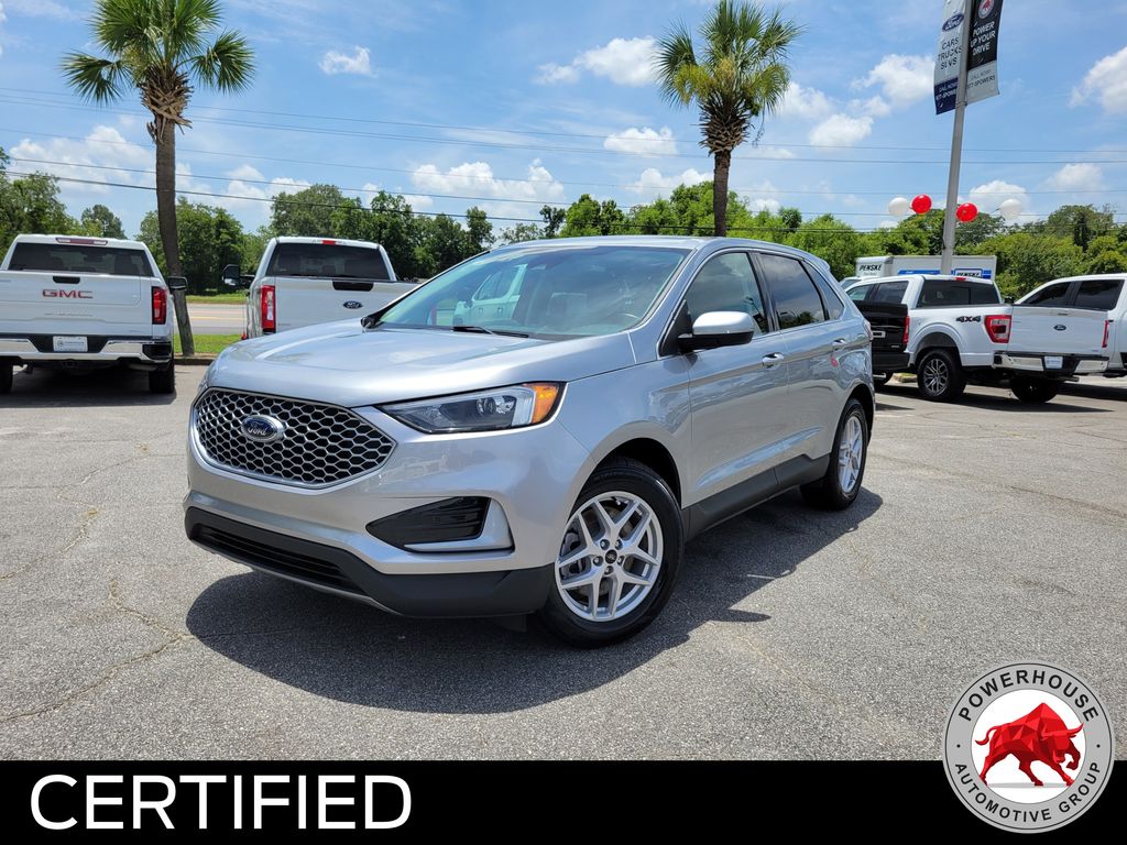 Iconic Silver Metallic 2024 Ford Edge SUV / Crossover All-Wheel Drive 8-Speed Automatic
