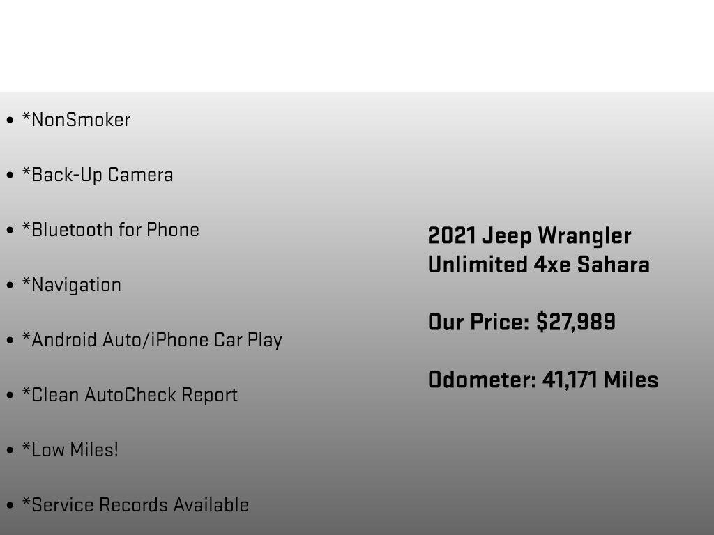 2021 Jeep Wrangler Unlimited Sahara 4xe Gray at Klick Lewis Buick Chevrolet