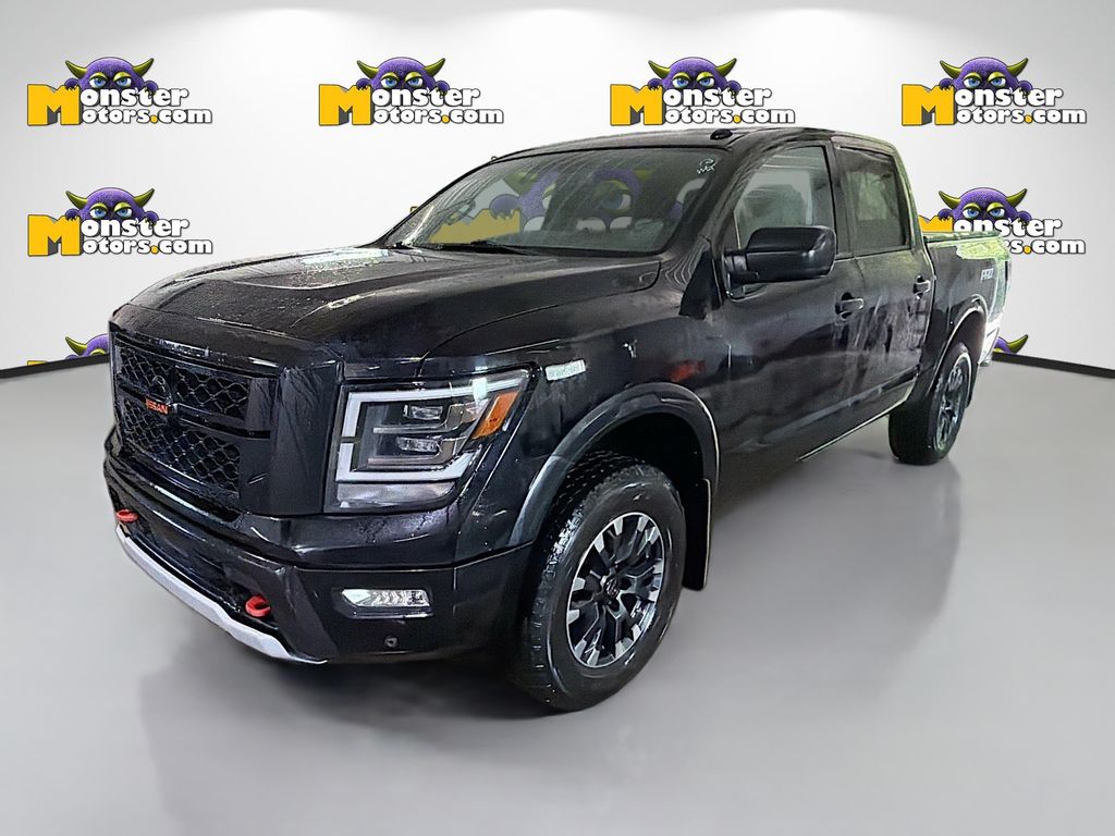 Black 2021 Nissan Titan PRO-4X Crew Cab 4WD Pickup Truck Four-Wheel Drive 9-Speed Automatic