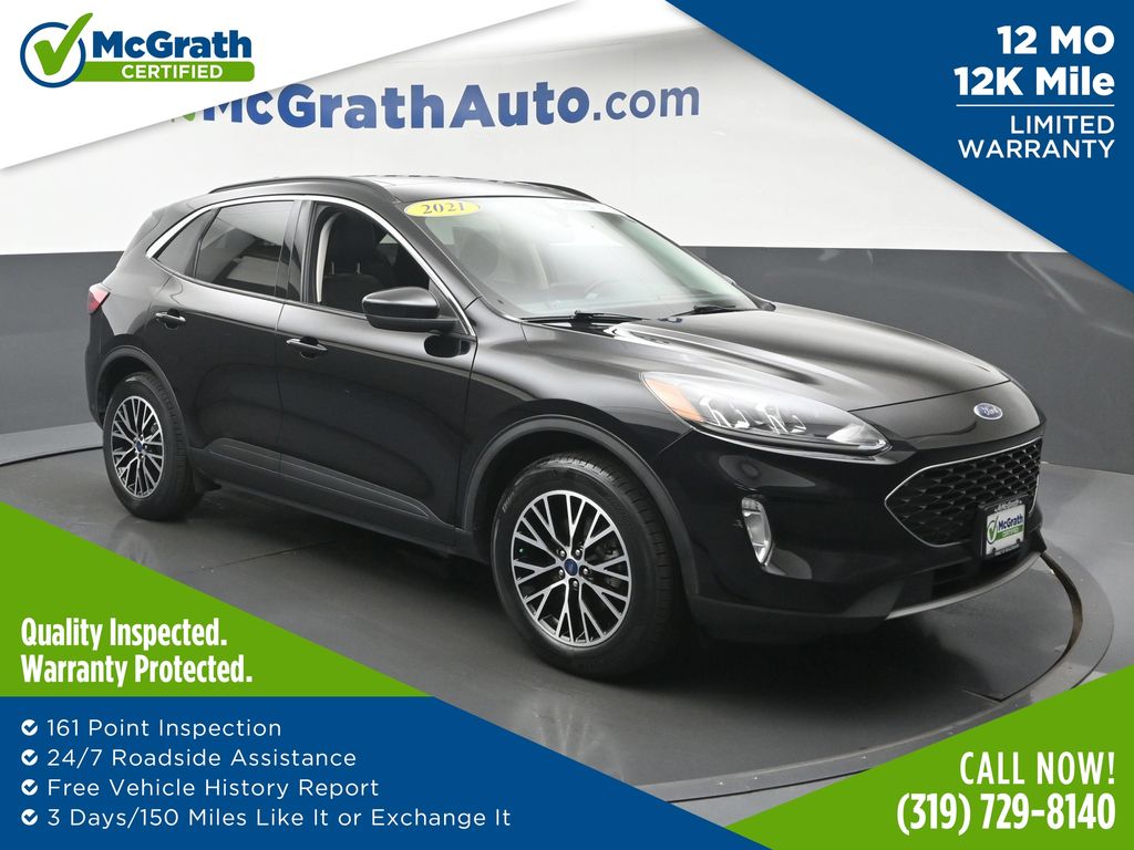 Black Metallic 2021 Ford Escape Hybrid Plug-in SUV / Crossover Front-Wheel Drive Continuously Variable Transmission
