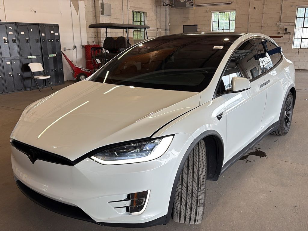 Pearl White Multi-Coat 2018 Tesla Model X SUV / Crossover All-Wheel Drive 1-Speed Automatic