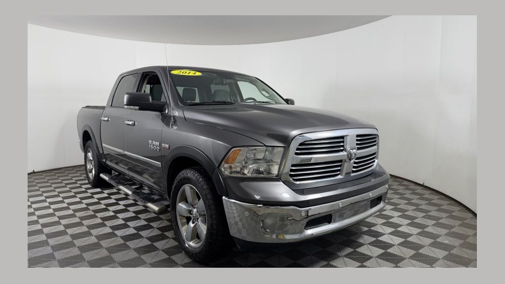 Gray (Granite Crystal Metallic Clearcoat) 2014 RAM 1500 Big Horn Crew Cab 4WD Pickup Truck Four-Wheel Drive 8-Speed Automatic