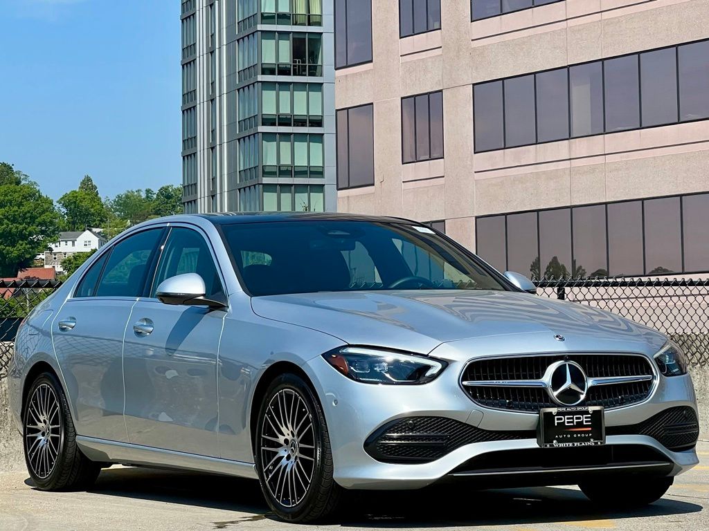 Cirrus Silver Metallic 2026 Mercedes-Benz C-Class Sedan All-Wheel Drive 9-Speed Automatic