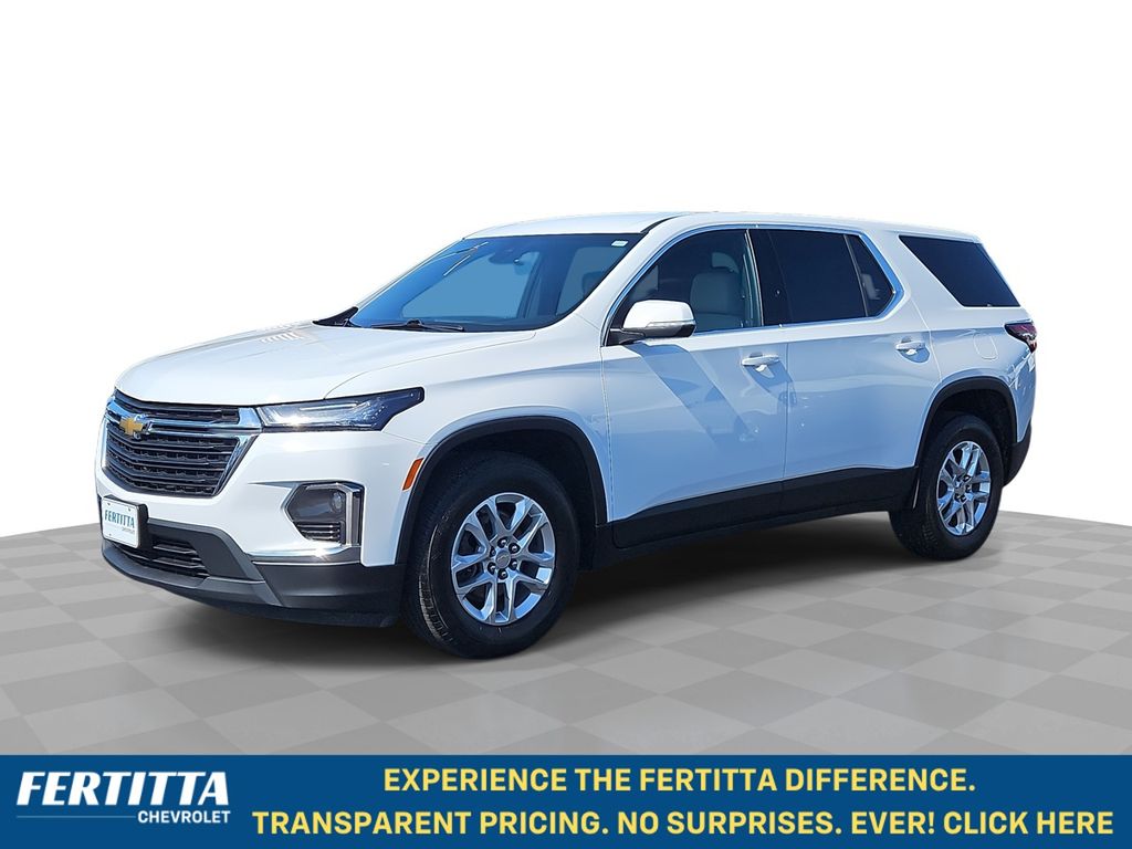 Summit White 2023 Chevrolet Traverse SUV / Crossover Front-Wheel Drive 9-Speed Automatic