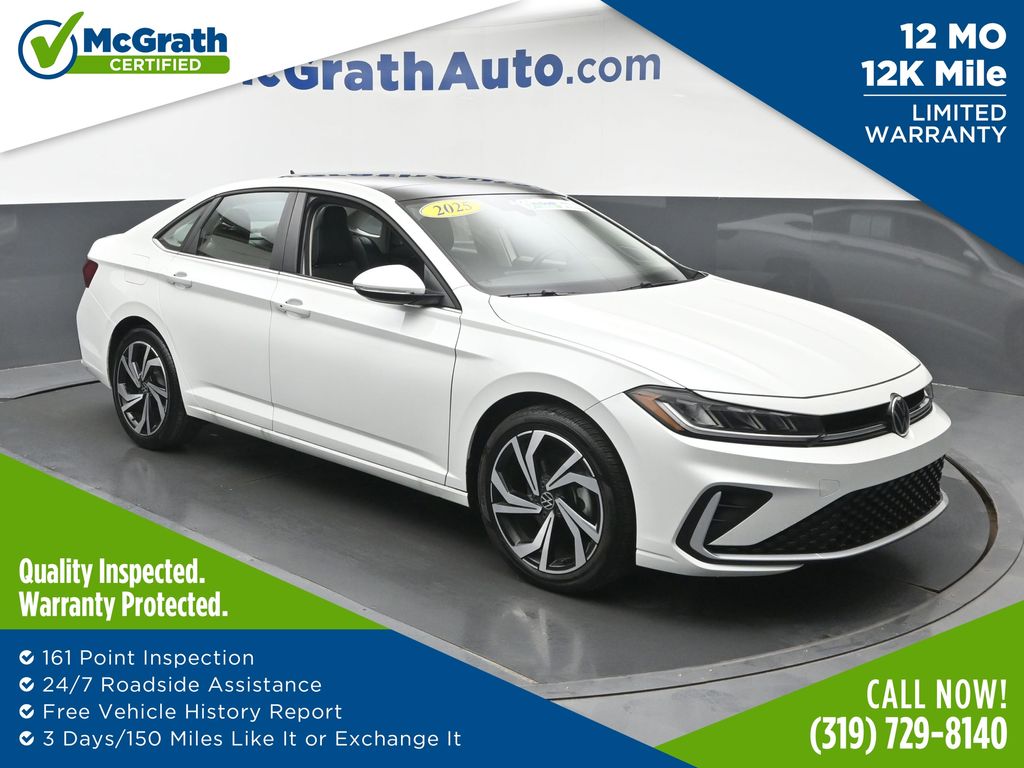 Opal White 2025 Volkswagen Jetta Sedan Front-Wheel Drive 8-Speed Automatic