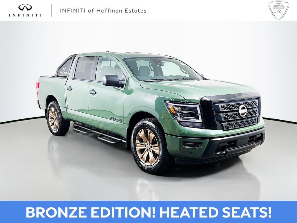 Tactical Green Metallic 2024 Nissan Titan SV Crew Cab RWD Pickup Truck 4X2 9-Speed Automatic