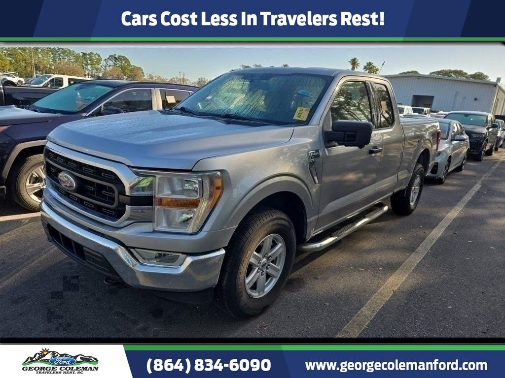 Silver Metallic 2022 Ford F-150 XLT SuperCab 4WD Pickup Truck Four-Wheel Drive Automatic