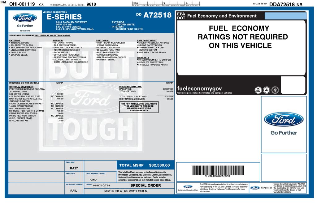 2013 Ford E-450 Cutaway 
