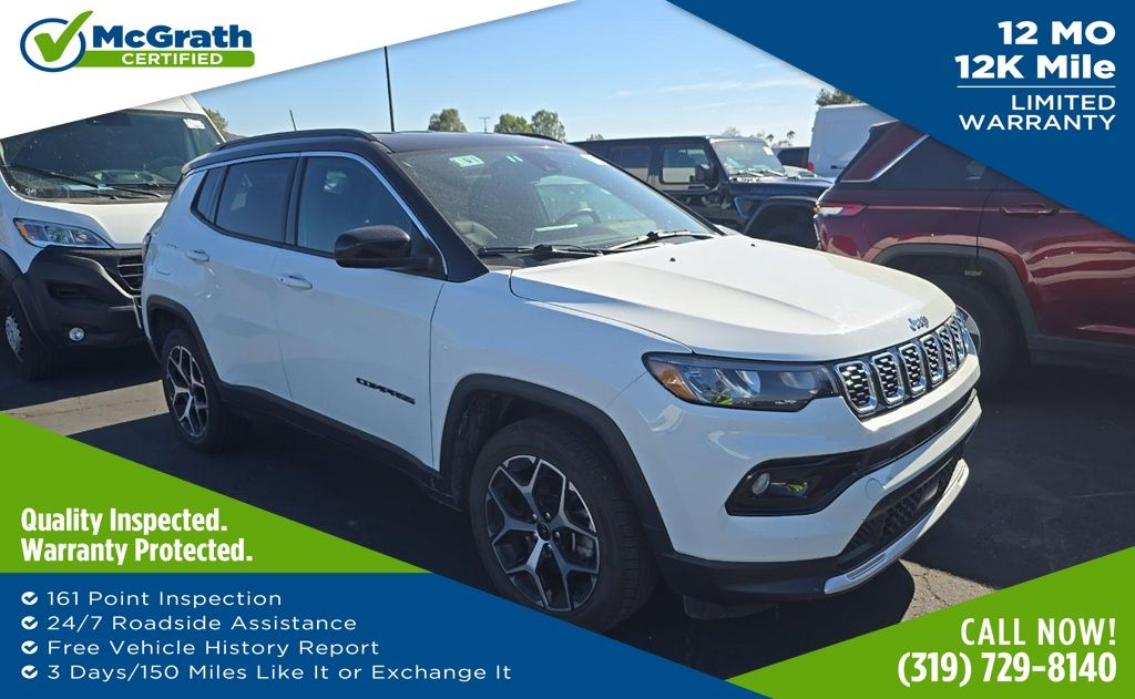 Bright White Clearcoat 2025 Jeep Compass SUV / Crossover Four-Wheel Drive 8-Speed Automatic
