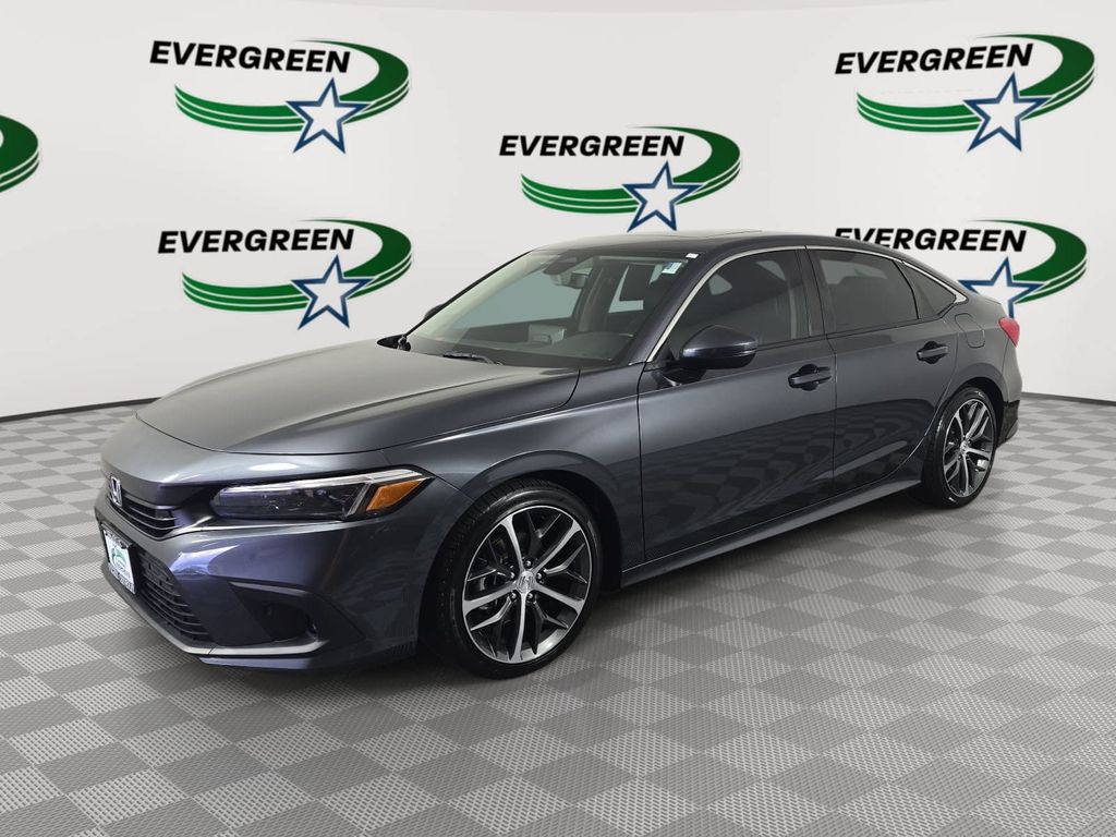 Gray 2022 Honda Civic Sedan Front-Wheel Drive Continuously Variable Transmission
