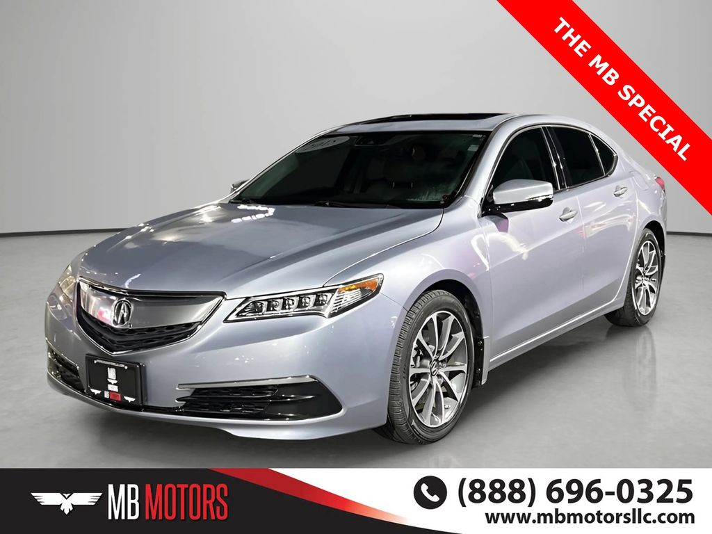 Silver 2015 Acura TLX Sedan Front-Wheel Drive 9-Speed Automatic