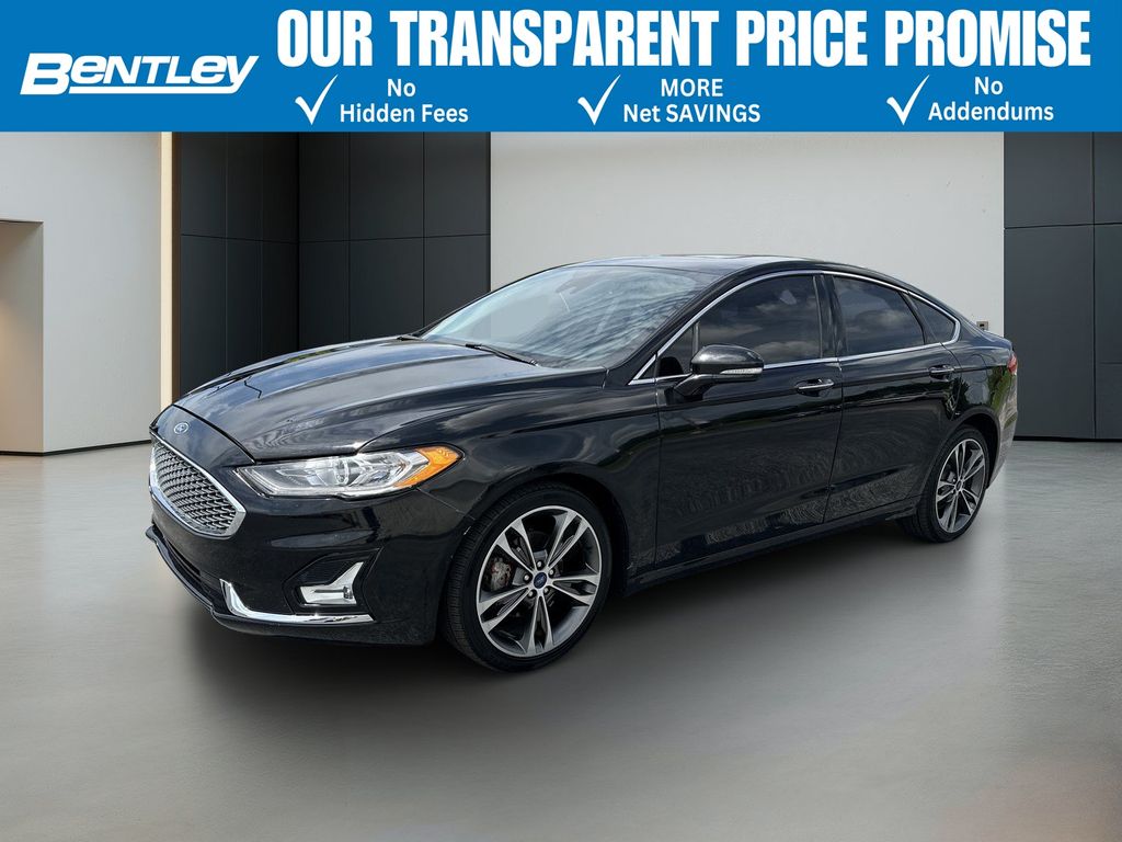 Black Metallic 2020 Ford Fusion Sedan All-Wheel Drive 6-Speed Automatic