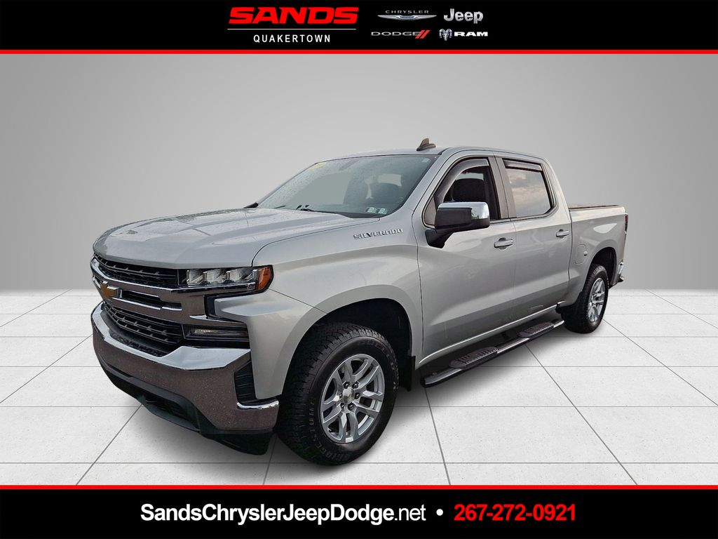 Silver Ice Metallic 2019 Chevrolet Silverado 1500 Pickup Truck Four-Wheel Drive 8-Speed Automatic