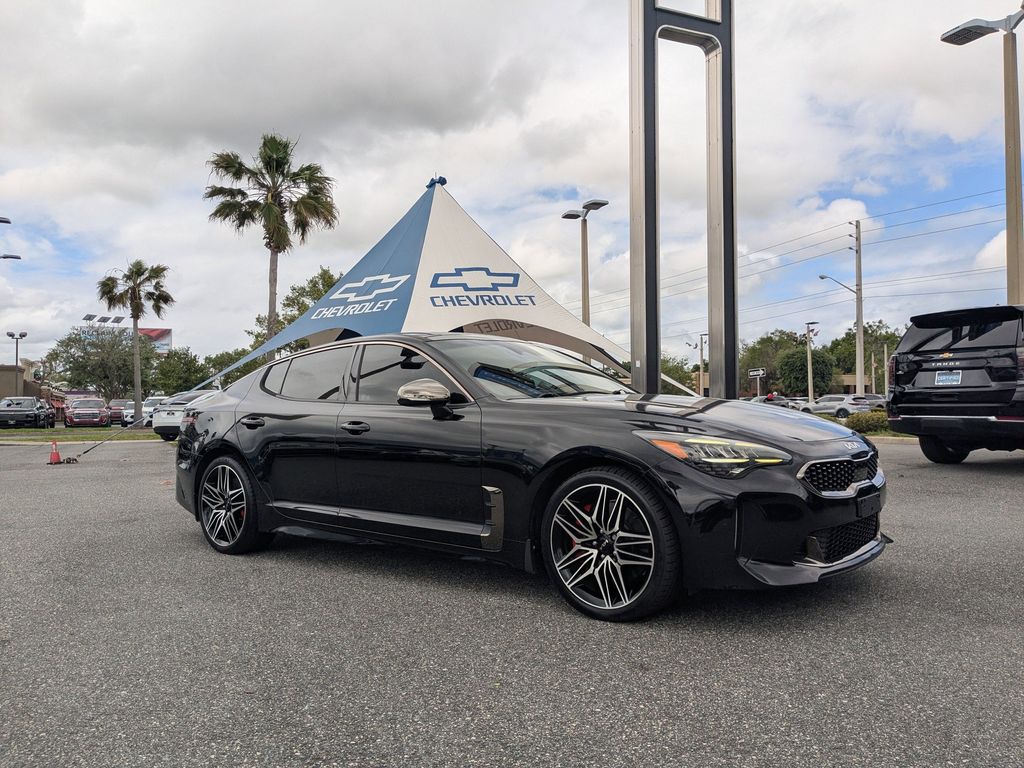 Aurora Black 2022 Kia Stinger GT1 RWD Sedan Rear-Wheel Drive 8-Speed Automatic