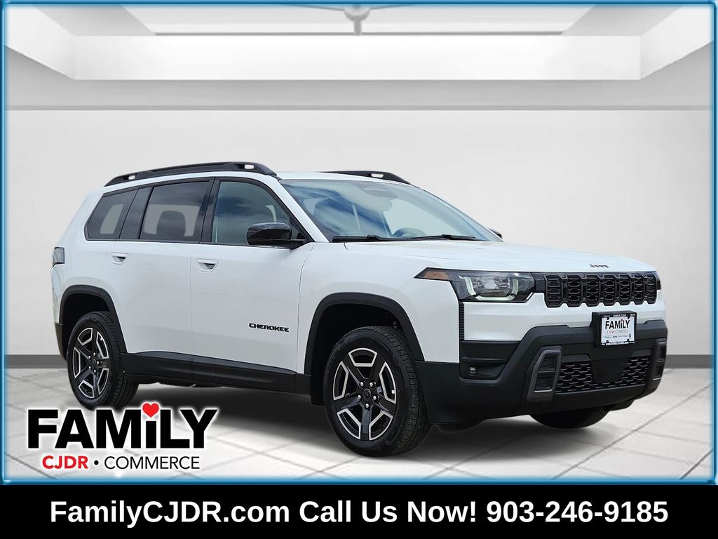 Bright White Clearcoat 2026 Jeep Cherokee SUV / Crossover Four-Wheel Drive Continuously Variable Transmission