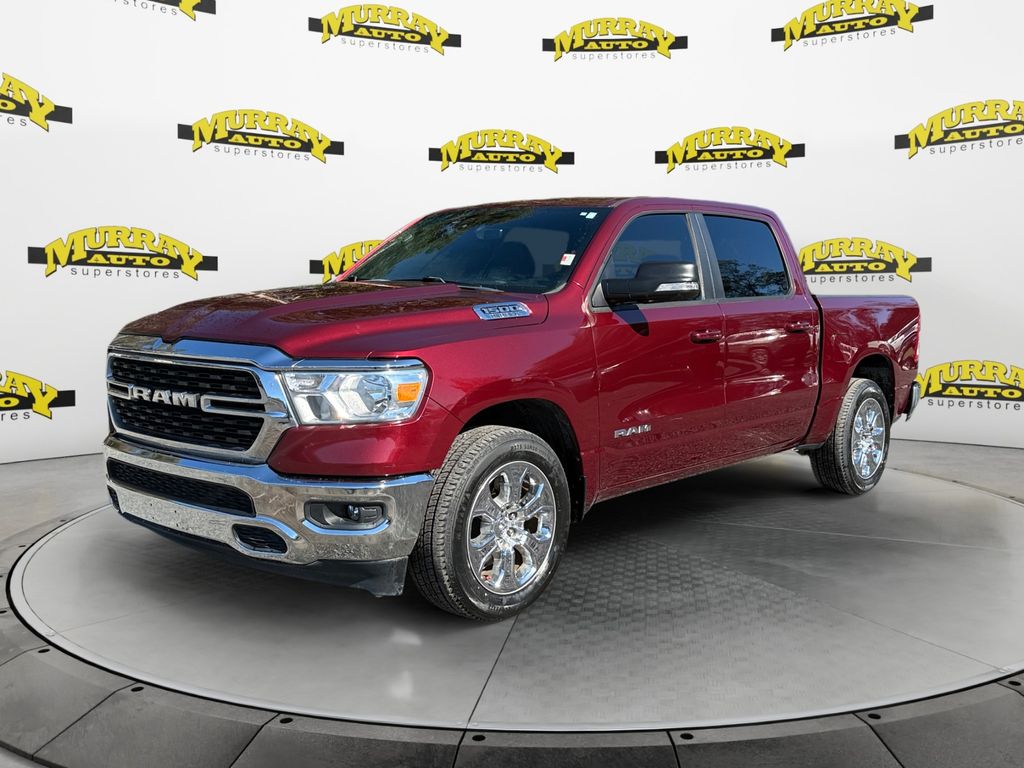 Delmonico Red Pearlcoat 2022 RAM 1500 Big Horn Crew Cab RWD Pickup Truck 4X2 8-Speed Automatic