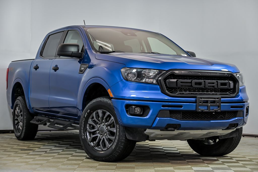 Blue Metallic 2021 Ford Ranger Pickup Truck Four-Wheel Drive Automatic