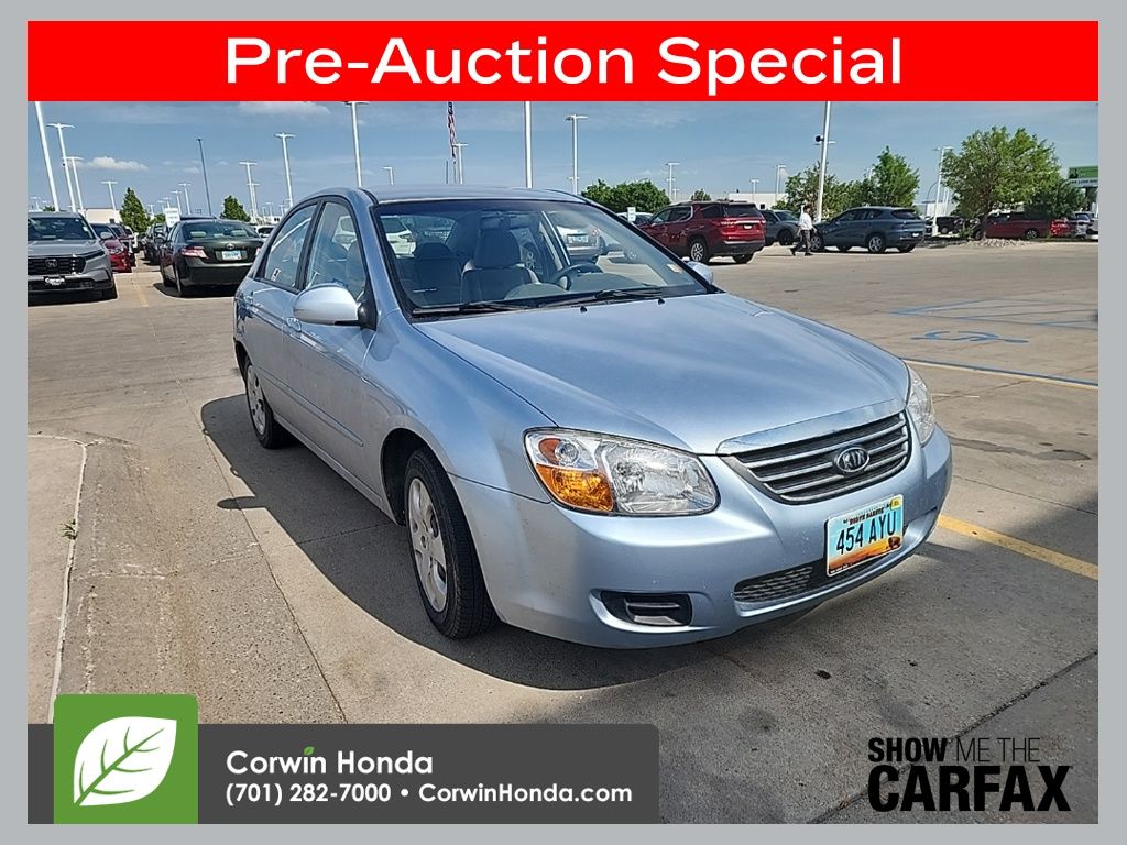 Ice Blue 2008 Kia Spectra Sedan Front-Wheel Drive 4-Speed Automatic Overdrive