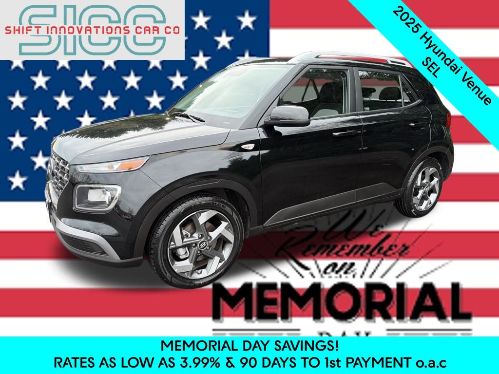 Onyx Black 2025 Hyundai Venue SEL FWD SUV / Crossover Front-Wheel Drive Continuously Variable Transmission