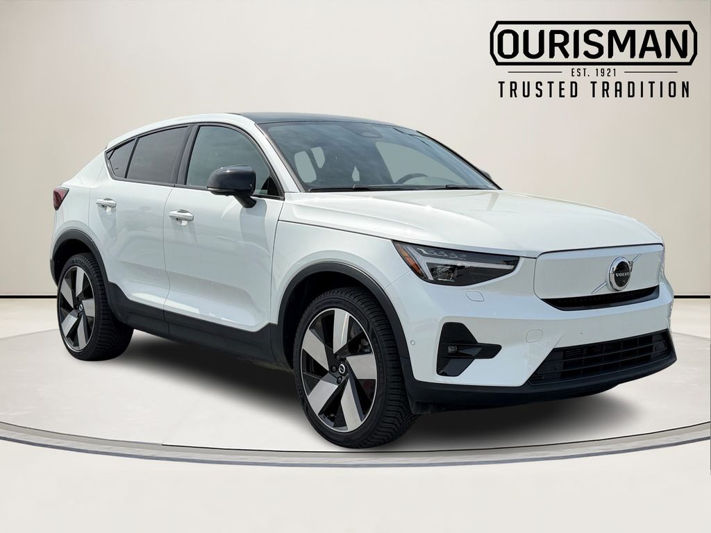 Crystal White Metallic 2023 Volvo C40 Recharge Twin Ultimate eAWD SUV / Crossover All-Wheel Drive 1-Speed Automatic