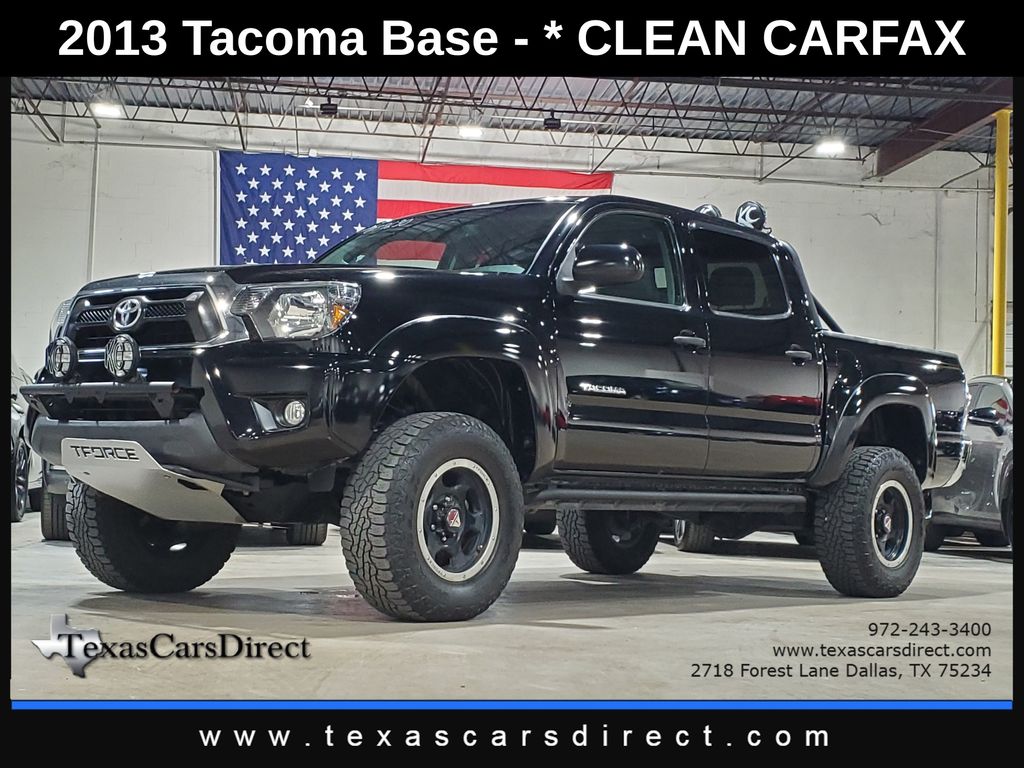 Black 2013 Toyota Tacoma Pickup Truck Four-Wheel Drive 5-Speed Automatic Overdrive