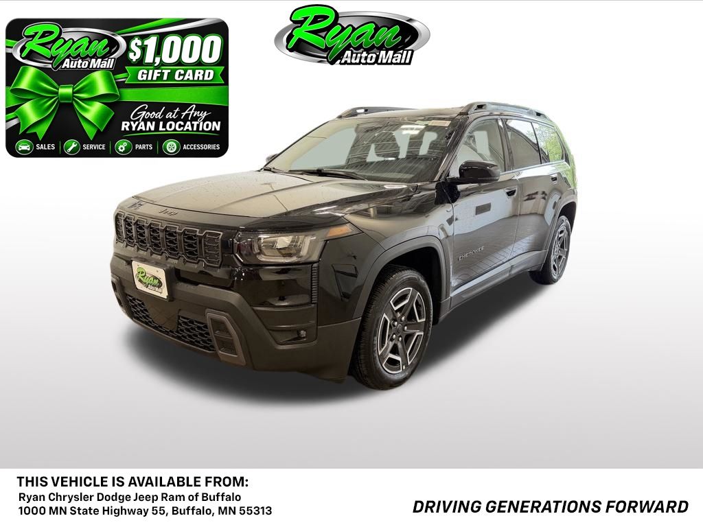 Diamond Black Crystal Pearlcoat 2026 Jeep Cherokee SUV / Crossover Four-Wheel Drive Continuously Variable Transmission