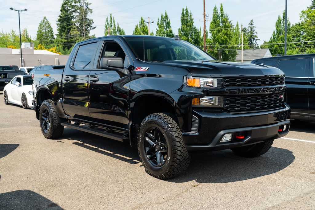 Black 2021 Chevrolet Silverado 1500 Pickup Truck Four-Wheel Drive Automatic