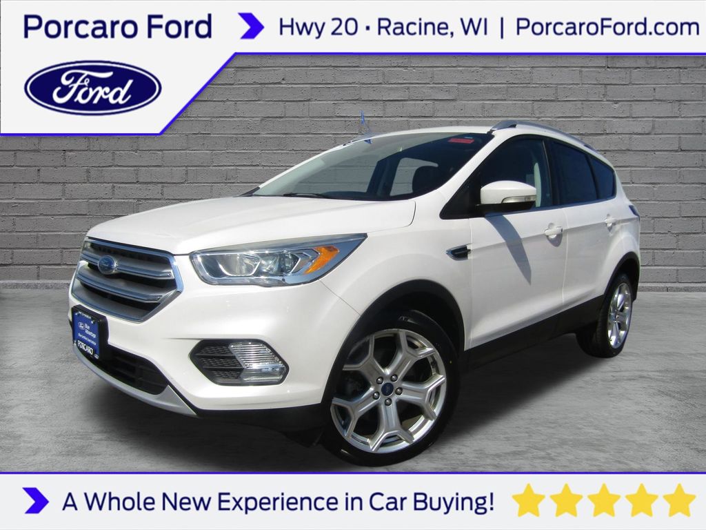 White Platinum Metallic Tri-Coat 2017 Ford Escape SUV / Crossover All-Wheel Drive 6-Speed Automatic