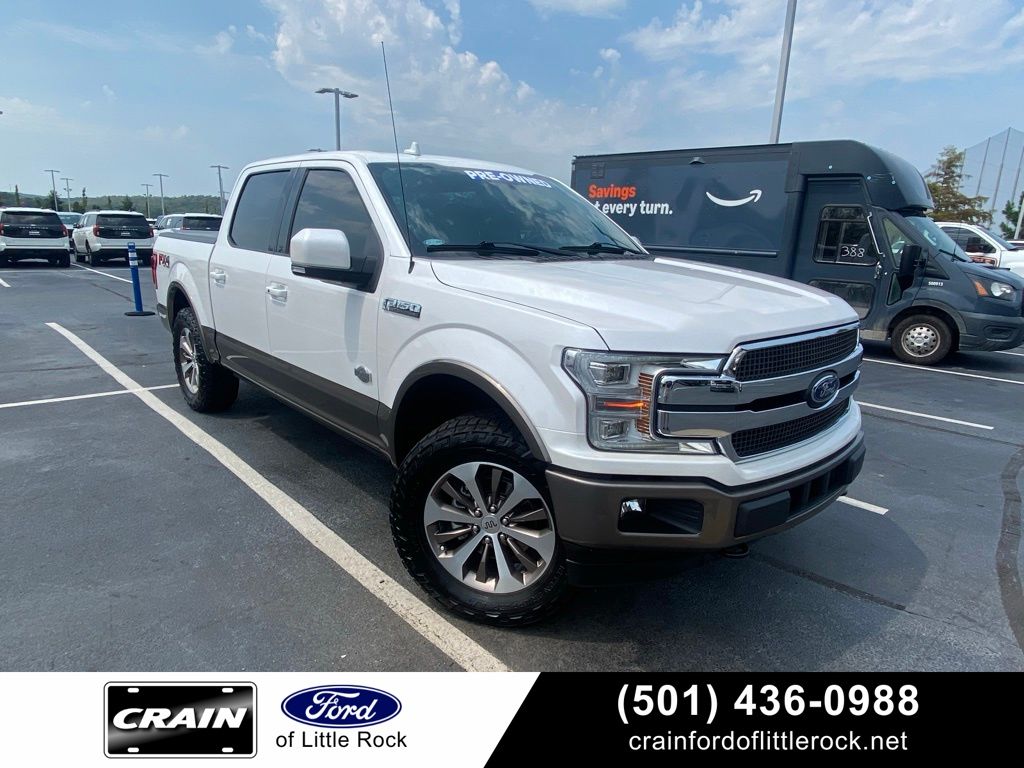 White Platinum 2018 Ford F-150 Pickup Truck Four-Wheel Drive Automatic