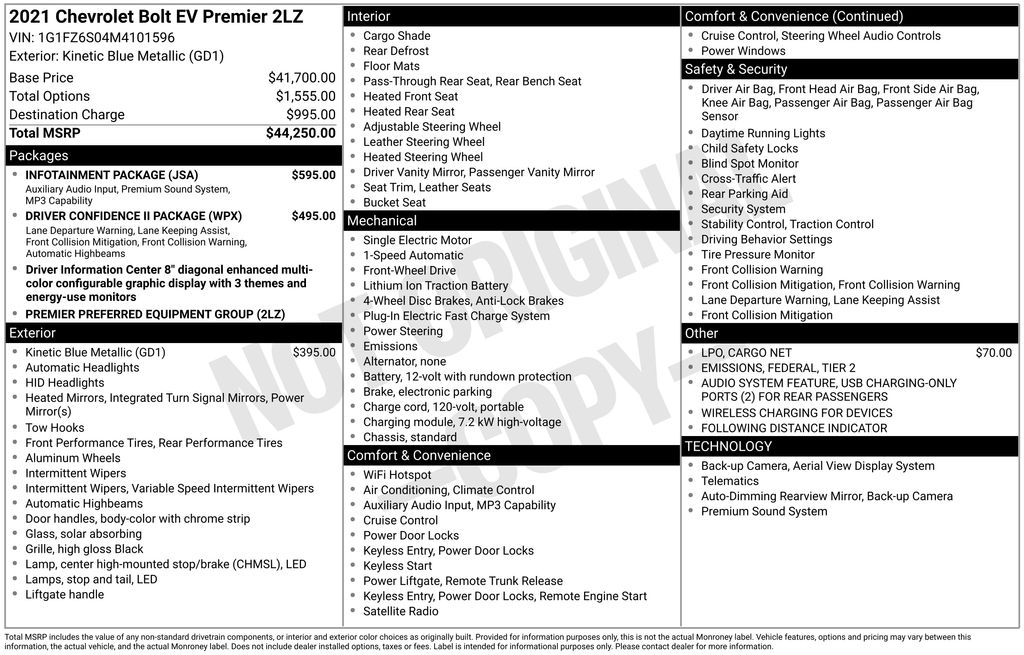 Certified Used 2021 Blue Chevrolet Premier image 5
