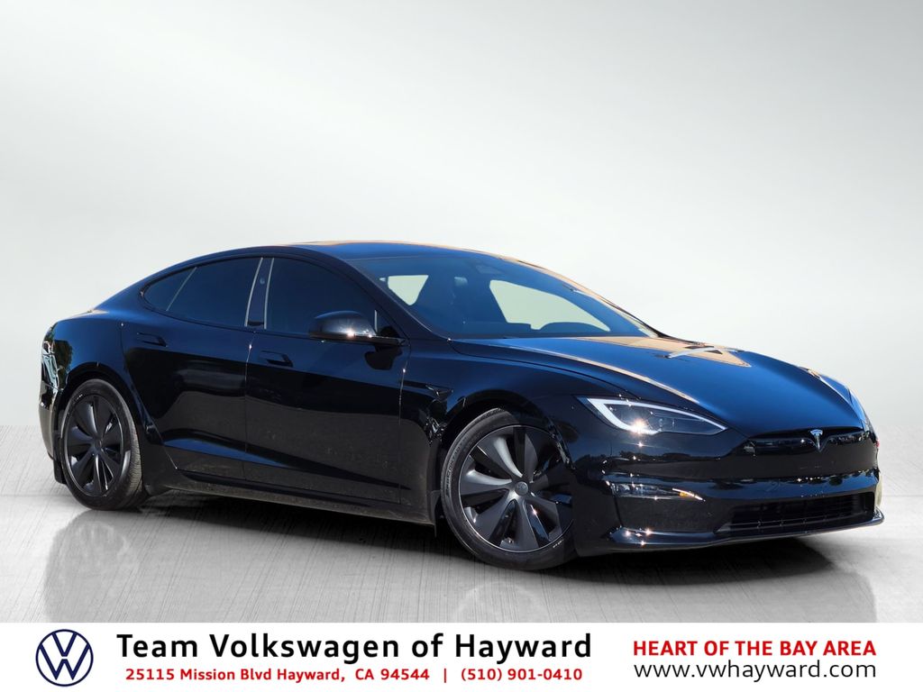 Solid Black 2024 Tesla Model S AWD Sedan All-Wheel Drive 1-Speed Automatic