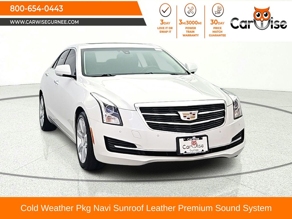 White 2017 Cadillac ATS Sedan All-Wheel Drive 8-Speed Automatic