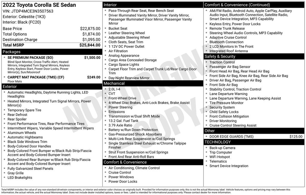 Certified Used 2022  Toyota SE image 10