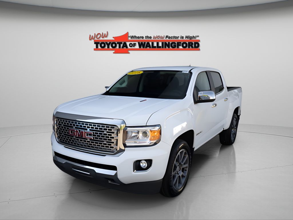Summit White 2018 GMC Canyon Denali Crew Cab 4WD Pickup Truck Four-Wheel Drive 6-Speed Automatic