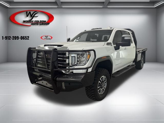 Summit White 2022 GMC Sierra 3500HD SLT Crew Cab LB 4WD Pickup Truck Four-Wheel Drive 6-Speed Automatic