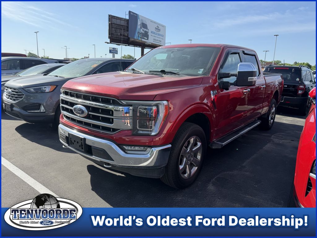 Red Metallic 2023 Ford F-150 Lariat SuperCrew 4WD Pickup Truck Four-Wheel Drive Automatic