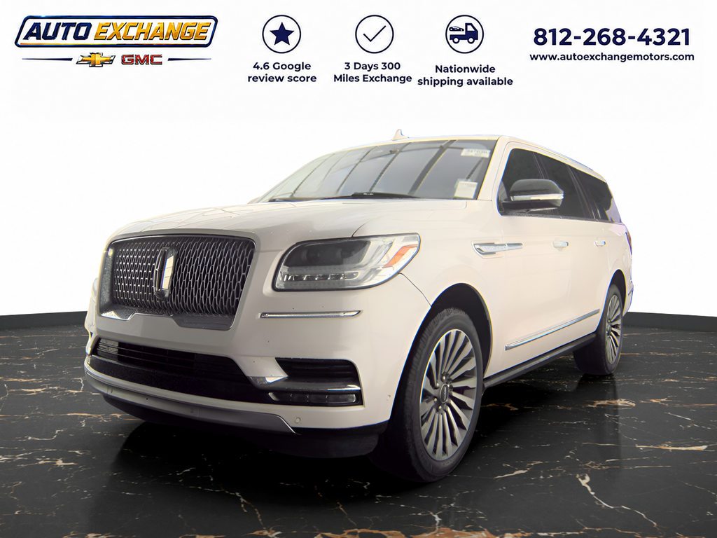 White Platinum Metallic Tri-Coat 2019 Lincoln Navigator SUV / Crossover Four-Wheel Drive Automatic