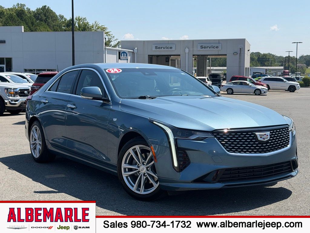 Gray (Midnight Steel Metallic) 2024 Cadillac CT4 Sedan Rear-Wheel Drive 8-Speed Automatic