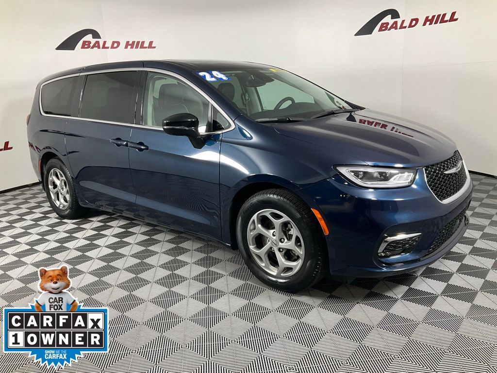 Fathom Blue Pearlcoat 2024 Chrysler Pacifica Limited FWD Minivan Front-Wheel Drive 9-Speed Automatic