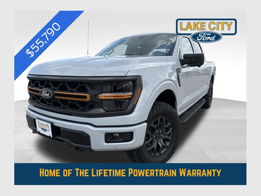 Space White Metallic 2025 Ford F-150 Pickup Truck Four-Wheel Drive Automatic