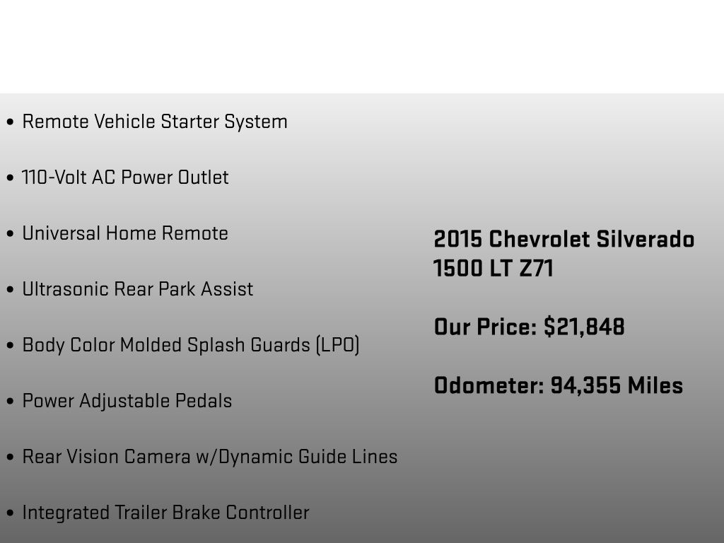 2015 Chevrolet Silverado 1500 LT White at Phil Fitts Ford