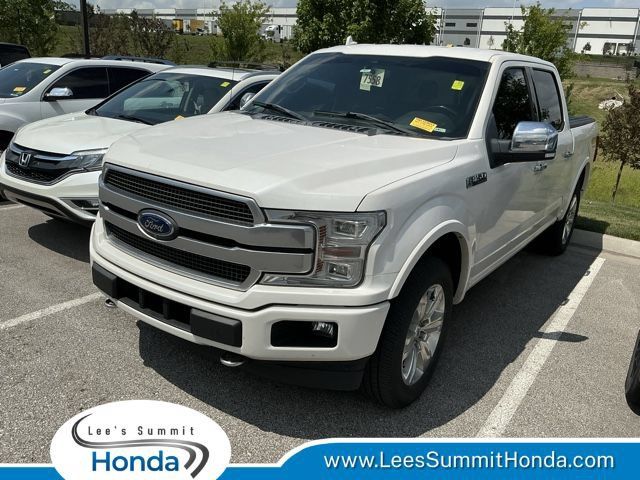 White Platinum Metallic Tri-Coat 2018 Ford F-150 Pickup Truck Four-Wheel Drive Automatic
