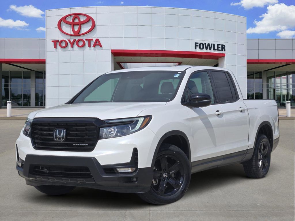 White 2023 Honda Ridgeline Black Edition AWD Pickup Truck All-Wheel Drive 9-Speed Automatic