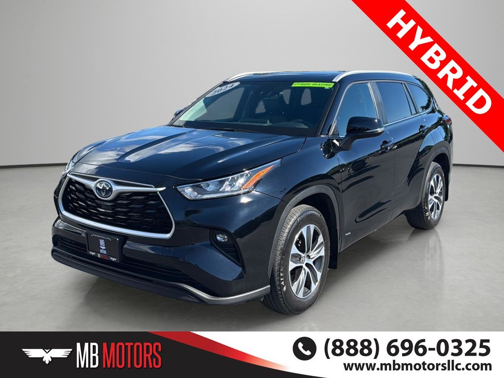 Black 2024 Toyota Highlander Hybrid XLE AWD SUV / Crossover All-Wheel Drive Continuously Variable Transmission
