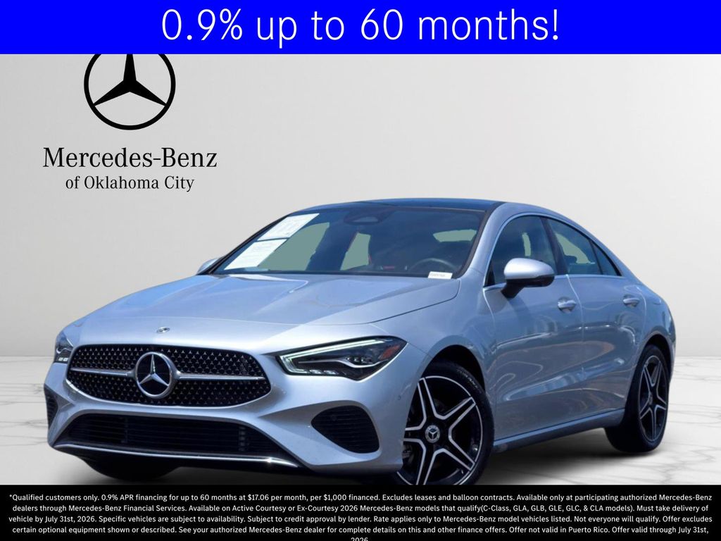 Cirrus Silver Metallic 2026 Mercedes-Benz CLA Coupe All-Wheel Drive 8-Speed Dual Clutch