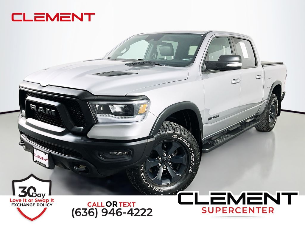 Billet Silver Metallic Clearcoat 2022 RAM 1500 Rebel Crew Cab 4WD Pickup Truck Four-Wheel Drive 8-Speed Automatic