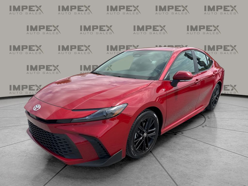 Supersonic Red 2025 Toyota Camry SE FWD Sedan Front-Wheel Drive Continuously Variable Transmission