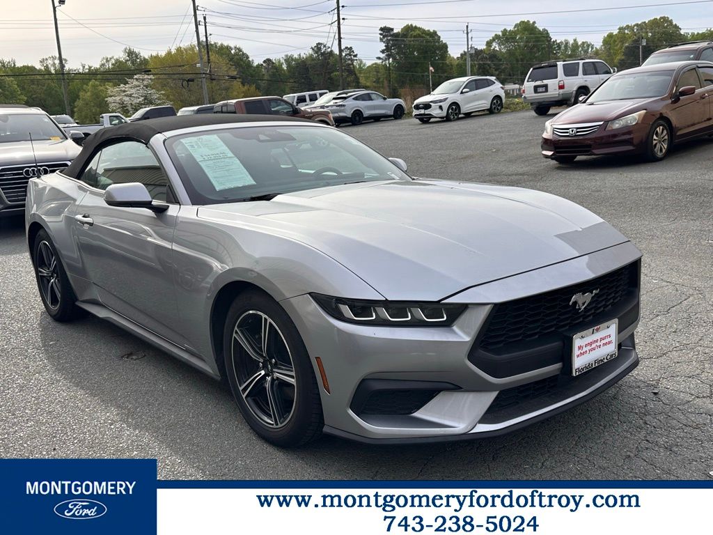 Silver Metallic 2024 Ford Mustang EcoBoost Convertible RWD Convertible Rear-Wheel Drive Automatic