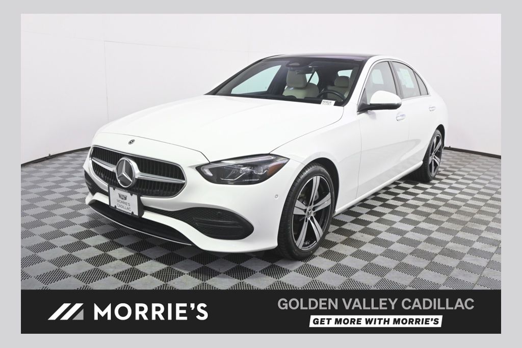 Polar White 2025 Mercedes-Benz C-Class Sedan All-Wheel Drive 9-Speed Automatic